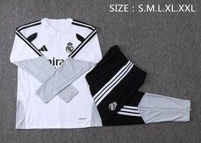 Tuta Real Madrid Bianco/Nero Half-Zip 26/27 Uomo | Tuta da Calcio
