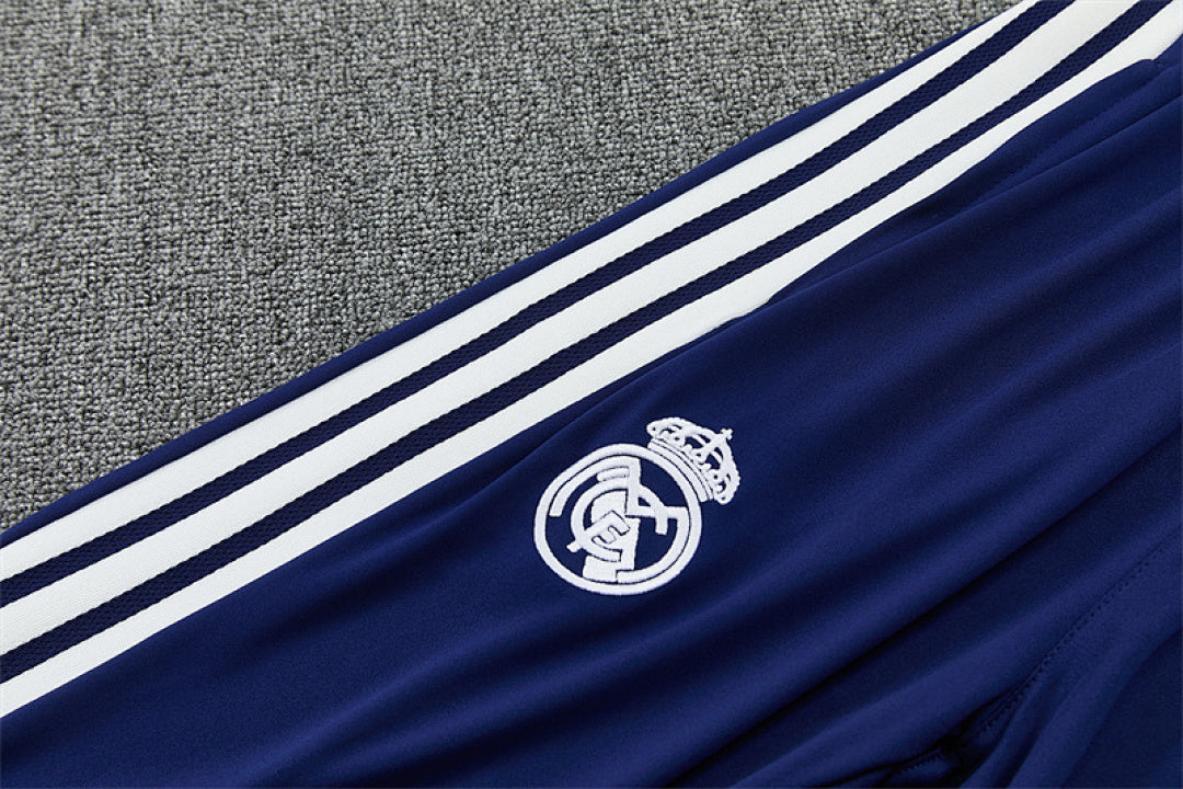 Tuta Real Madrid Bianco/Blu Half-Zip 26/27 Uomo | Tuta da Calcio