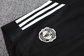 Tenue d'entraînement blanche et noire de Manchester United (maillot et short) 25/26
