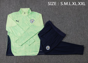 Manchester City Light Green Tracksuit Half-Zip 25/26