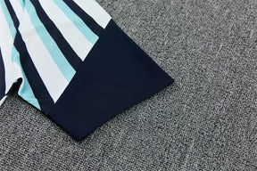 Completino Manica Corta Argentina Allenamento 2026 Blu Navy Uomo con strisce radianti e stemma AFA dorato Kit Allenamento
