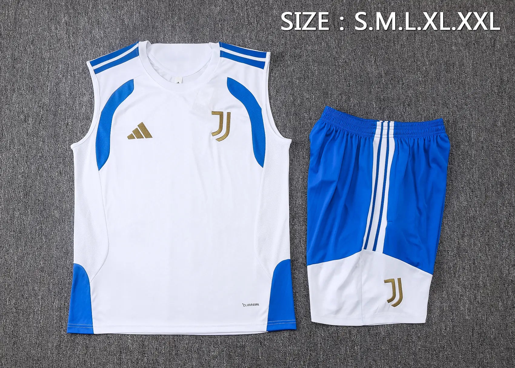 Completino Canottiera 26/27 Uomo Bianco Blu | Kit Allenamento