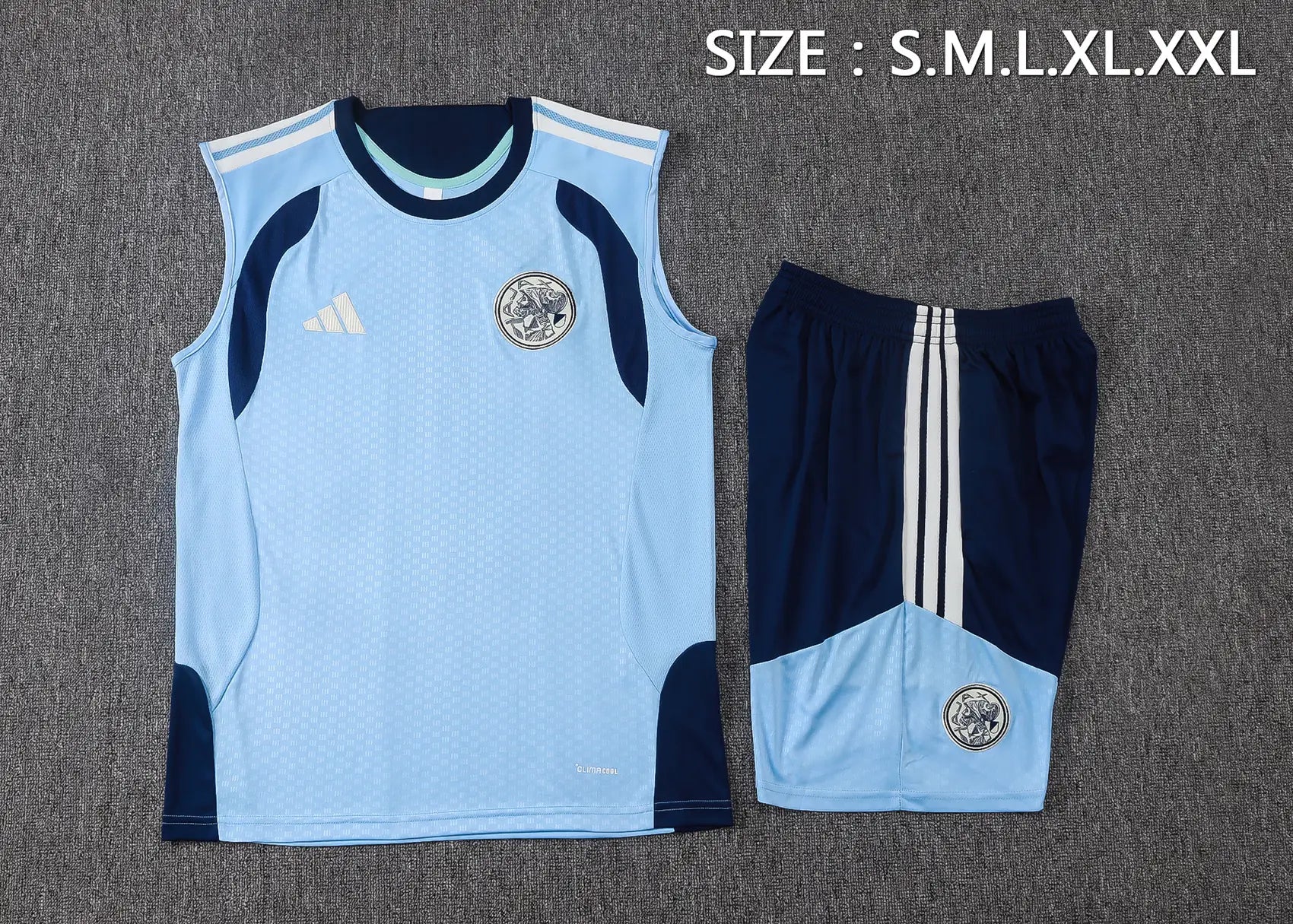 Completino Canottiera Ajax 26/27 Uomo Azzurro | Kit Allenamento