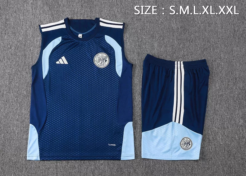 Completino Canottiera Ajax 26/27 Uomo Blu Navy | Kit Allenamento