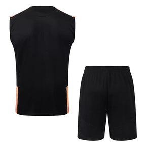 Completino Canottiera Arsenal 26/27 Uomo Nero con dettagli Arancione | Kit Allenamento