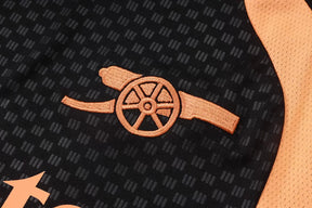 Completino Canottiera Arsenal 26/27 Uomo Nero con dettagli Arancione | Kit Allenamento
