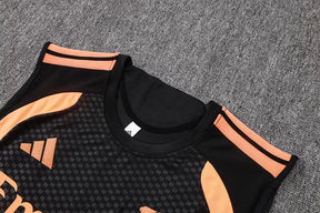 Completino Canottiera Arsenal 26/27 Uomo Nero con dettagli Arancione | Kit Allenamento