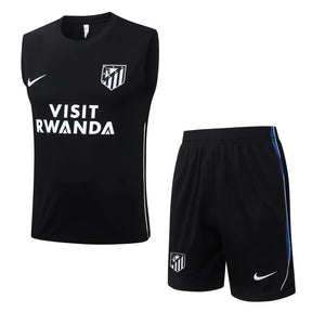 Completino Canottiera Atlético Madrid 26/27 Uomo Nero | Kit Allenamento