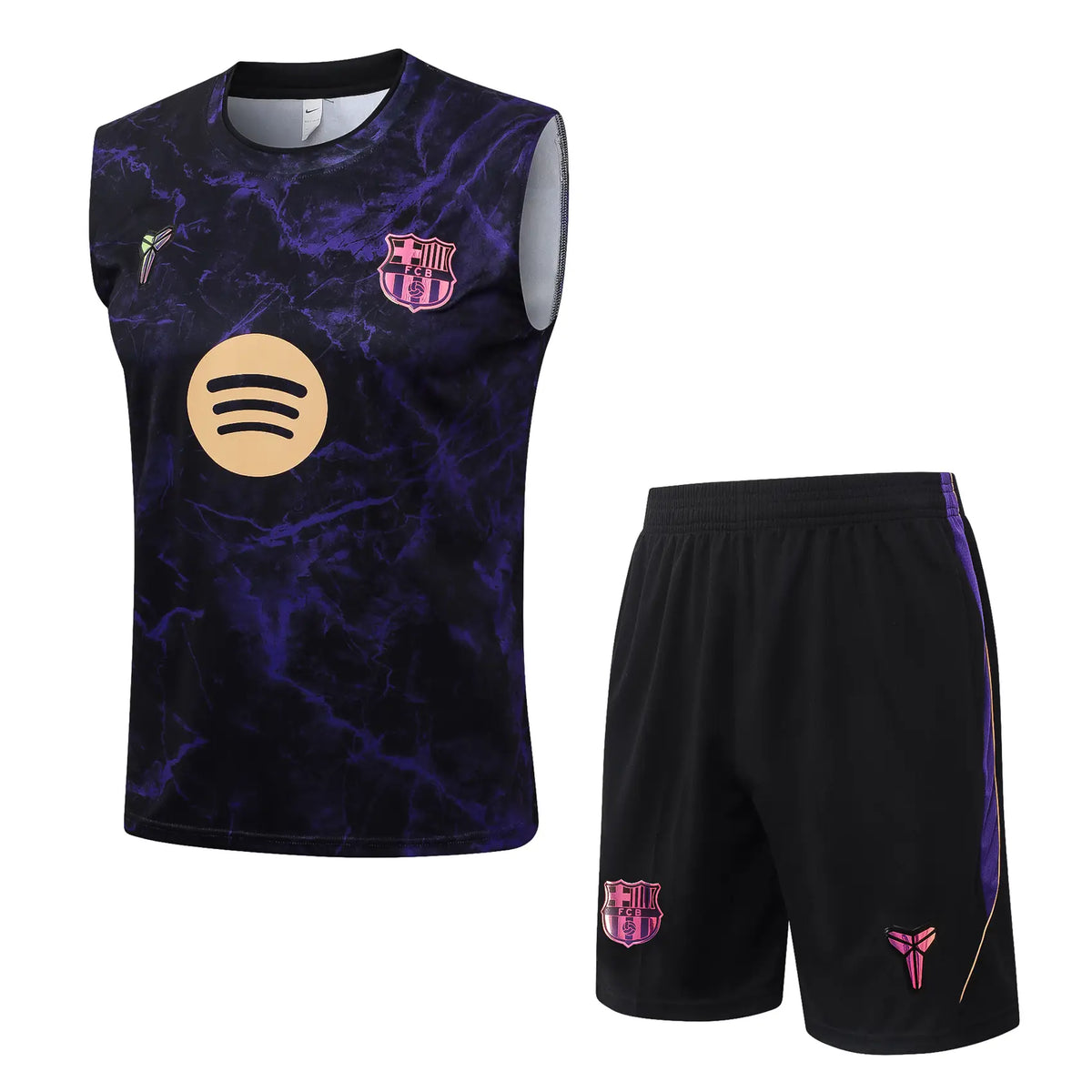 Completino Canottiera Barcelona 26/27 Nero Uomo Nero | Kit Allenamento
