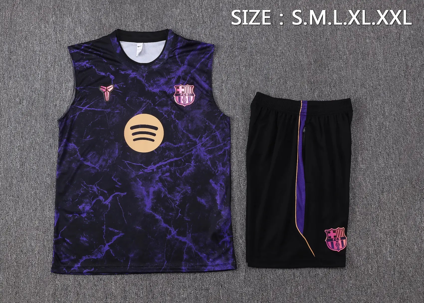 Completino Canottiera Barcelona 26/27 Nero Uomo Nero | Kit Allenamento