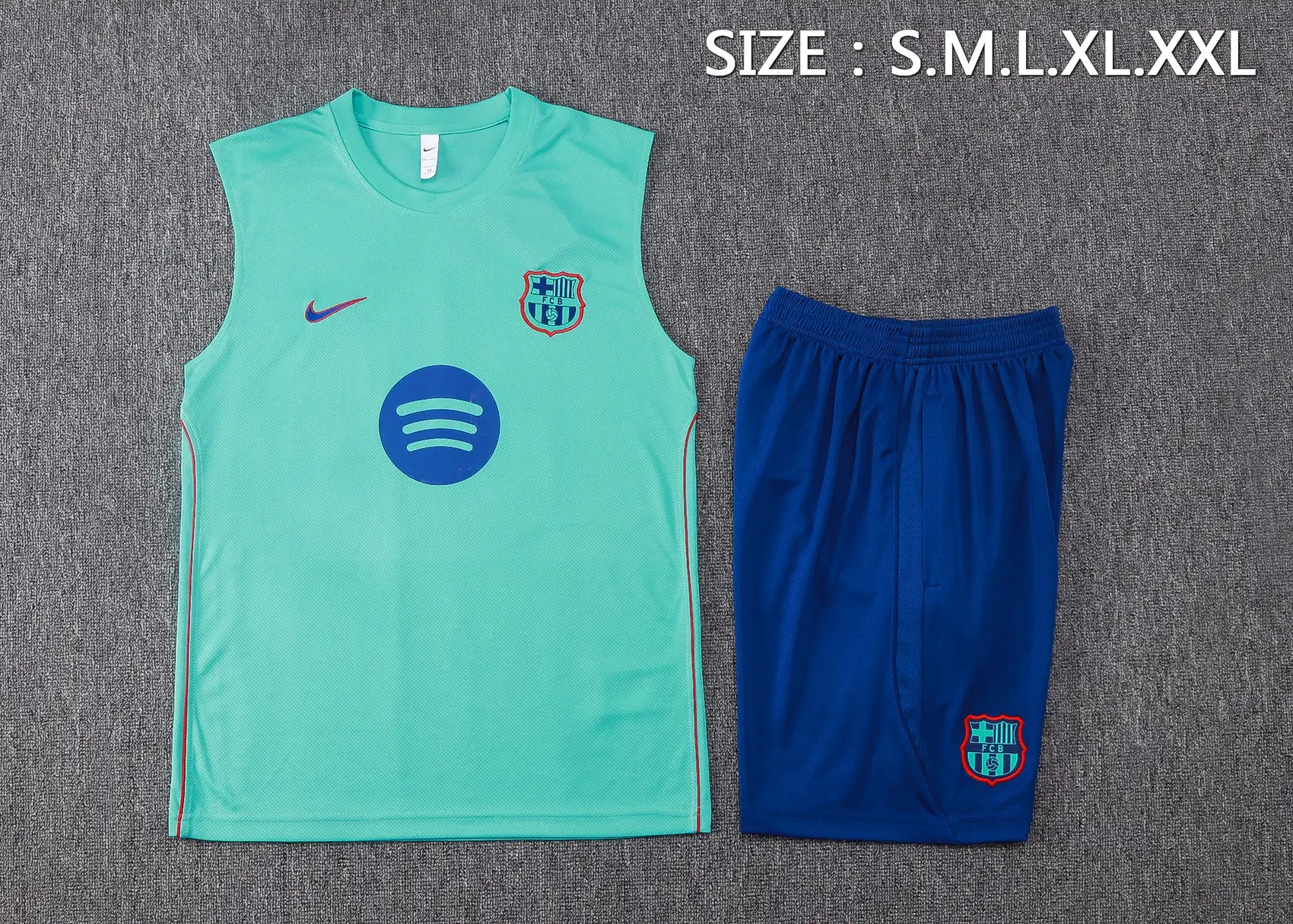 Completino Canottiera Barcelona 26/27 Uomo Azzurro | Kit Allenamento