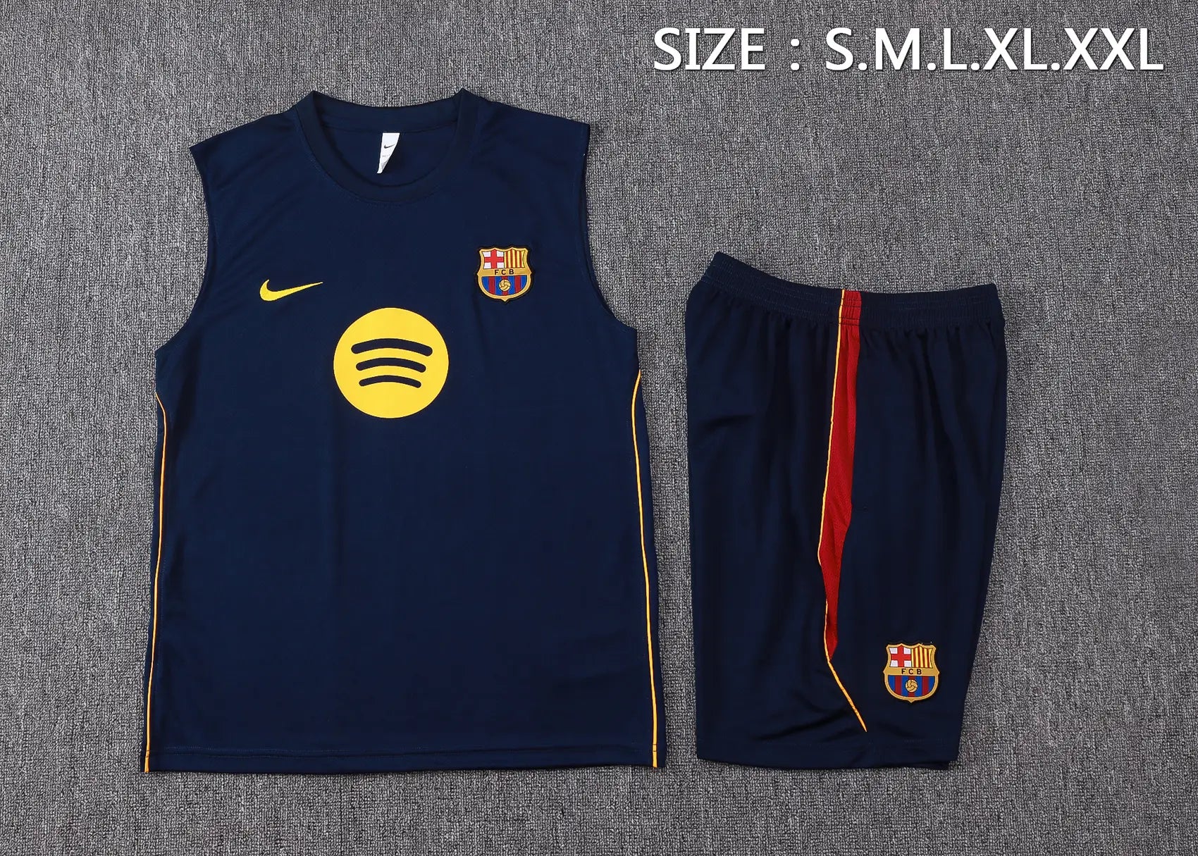 Completino Canottiera Barcelona 26/27 Uomo Blu Navy | Kit Allenamento