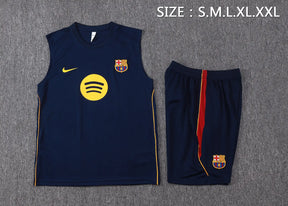 Completino Canottiera Barcelona 26/27 Uomo Blu Navy | Kit Allenamento