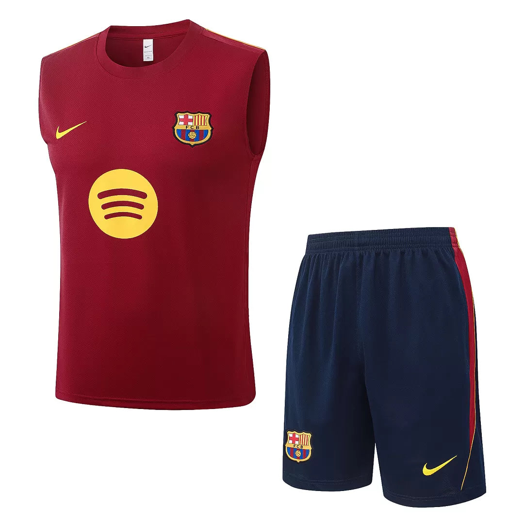 Completino Canottiera Barcelona 26/27 Uomo Bordeaux | Kit Allenamento