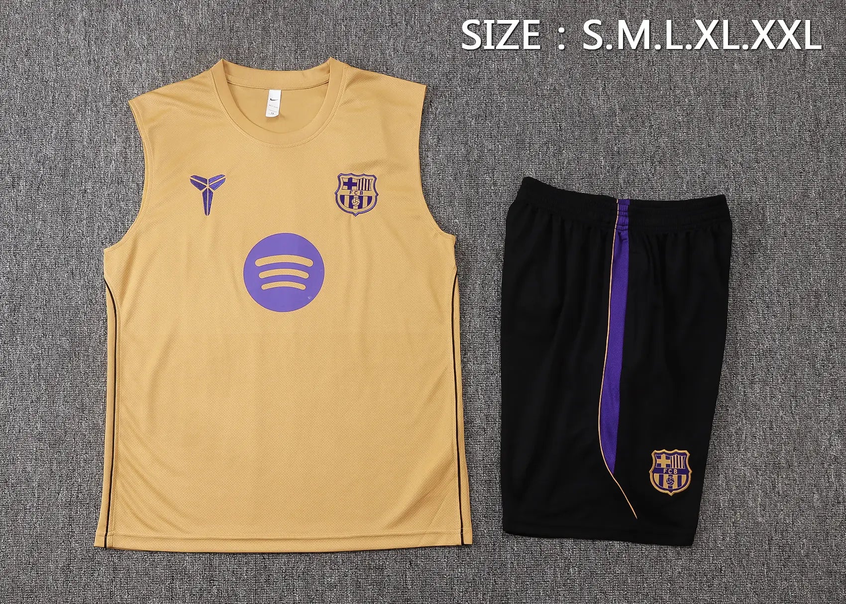 Completino Canottiera Barcelona 26/27 Uomo Oro | Kit Allenamento