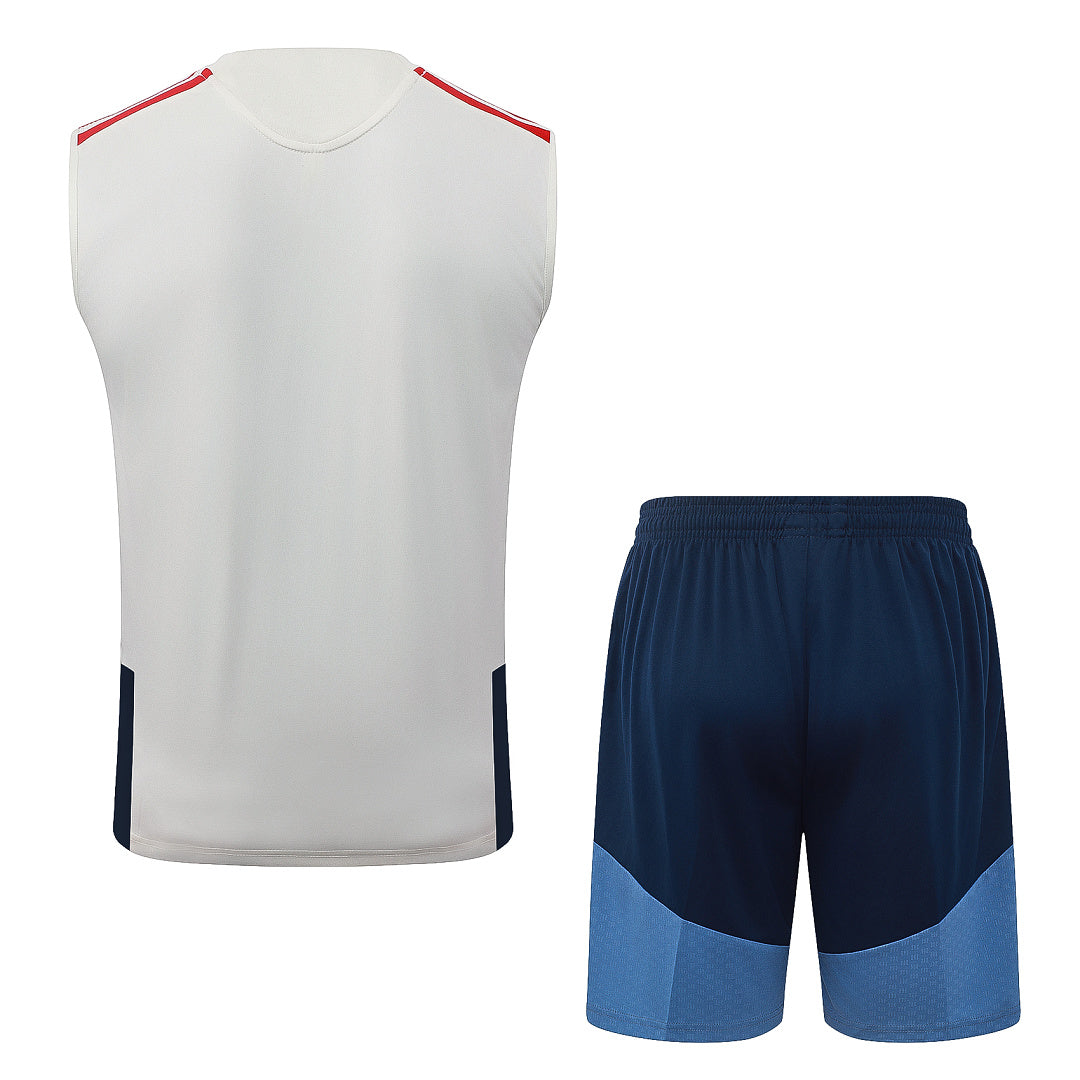 Completino Canottiera Bayern Munich 26/27 Uomo Bianco/Blu Navy | Kit Allenamento