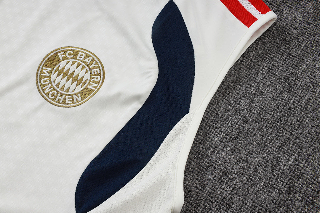 Completino Canottiera Bayern Munich 26/27 Uomo Bianco/Blu Navy | Kit Allenamento