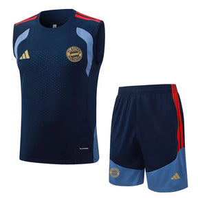 Completino Canottiera Bayern Munich 26/27 Uomo Blu Navy | Kit Allenamento
