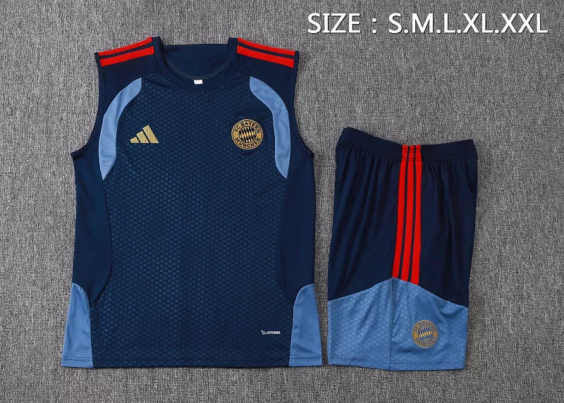 Completino Canottiera Bayern Munich 26/27 Uomo Blu Navy | Kit Allenamento