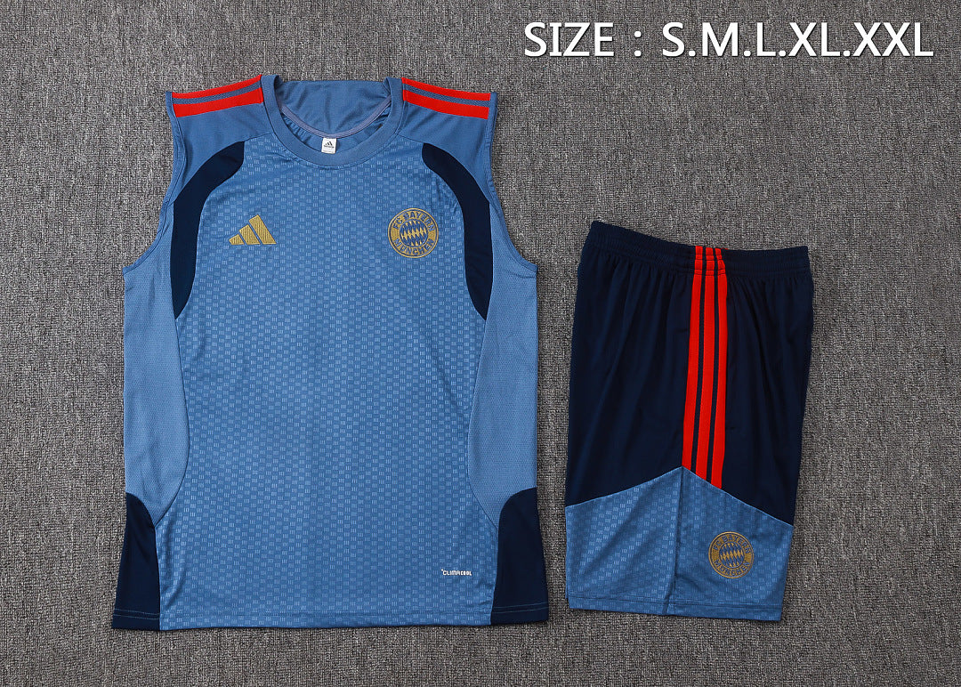 Completino Canottiera Bayern Munich 26/27 Uomo Blu Navy | Kit Allenamento