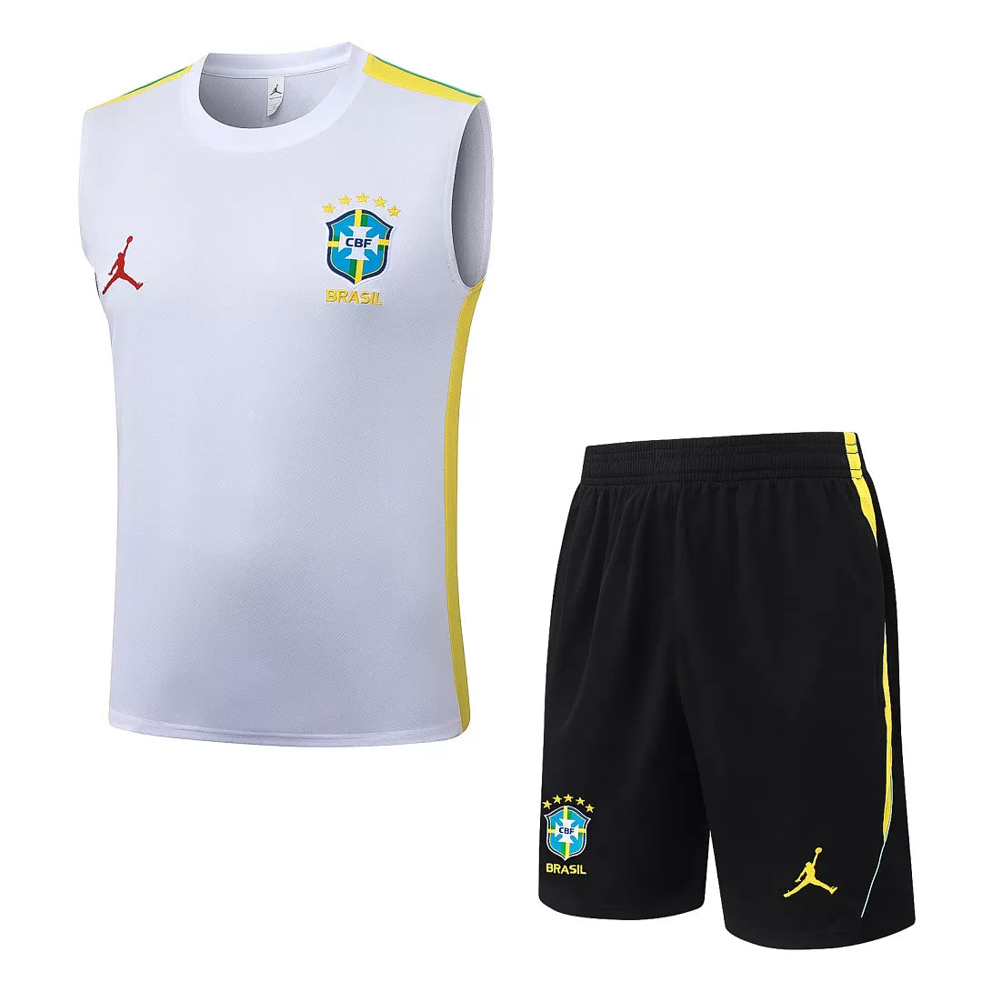 Completino Canottiera Brasile 26/27 Uomo Bianco | Kit Allenamento