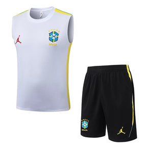 Completino Canottiera Brasile 26/27 Uomo Bianco | Kit Allenamento