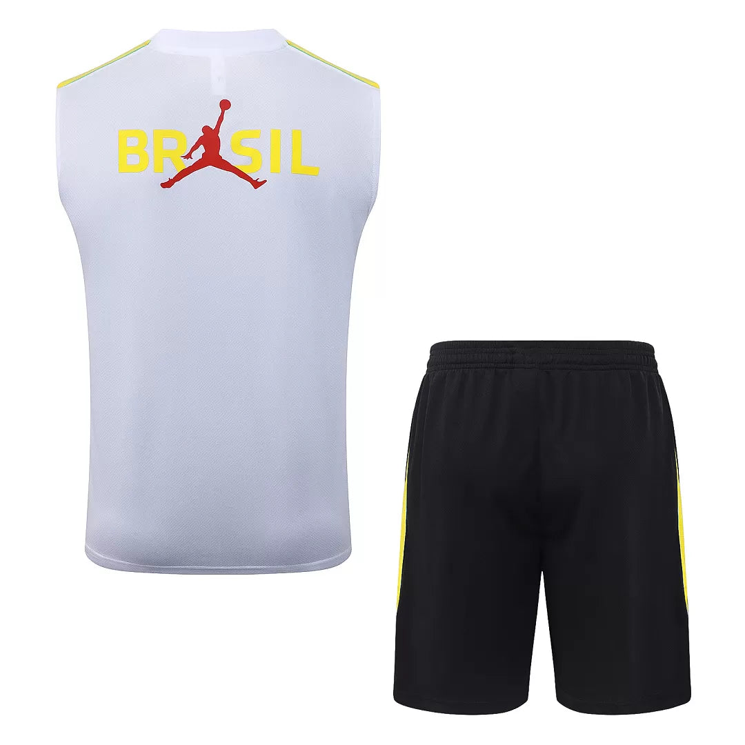Completino Canottiera Brasile 26/27 Uomo Bianco | Kit Allenamento