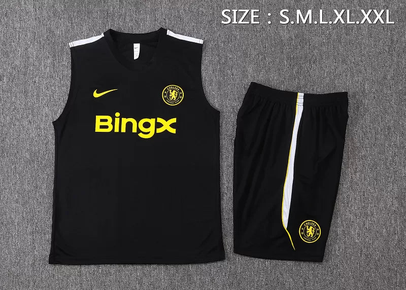 Completino Canottiera Chelsea 26/27 Uomo Nero | Kit Allenamento