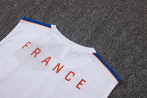 Completino Canottiera Francia 26/27 Uomo Bianco/Blu Navy | Kit Allenamento