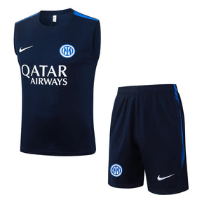 Completino Canottiera Inter Milan 26/27 Uomo Blu Navy | Kit Allenamento