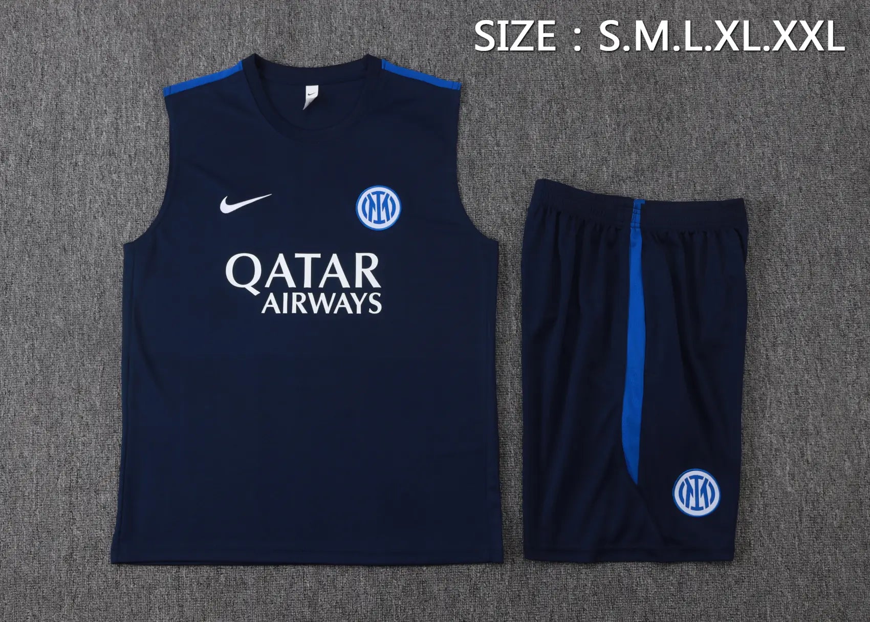 Completino Canottiera Inter Milan 26/27 Uomo Blu Navy | Kit Allenamento