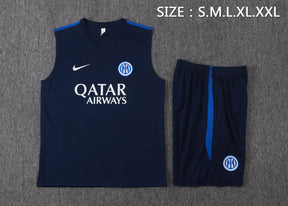 Completino Canottiera Inter Milan 26/27 Uomo Blu Navy | Kit Allenamento