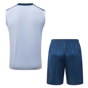 Completino Canottiera Italia 26/27 Uomo Azzurro e Blu Navy | Kit Allenamento
