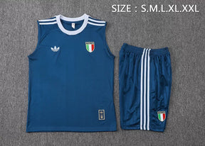 Completino Canottiera Italia 26/27 Uomo Blu Navy | Kit Allenamento