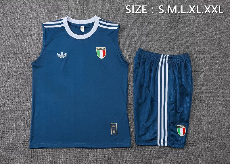 Completino Canottiera Italia 26/27 Uomo Blu Navy | Kit Allenamento