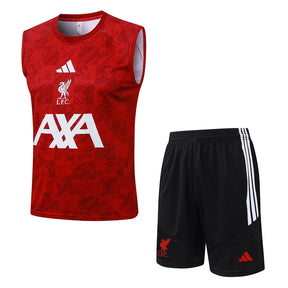 Completino Canottiera Liverpool 26/27 Uomo Rosso e Nero | Kit Allenamento