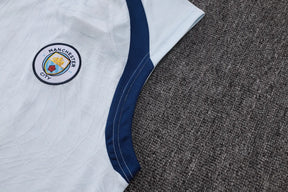 Completino Canottiera Manchester City 26/27 Uomo Bianco e Blu Navy | Kit Allenamento