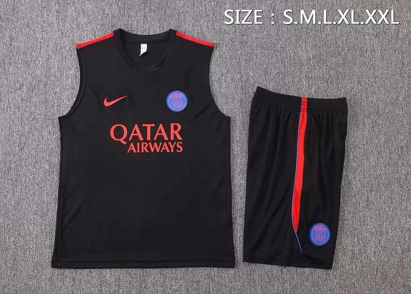 Completino Canottiera Paris 26/27 Uomo Nero | Kit Allenamento