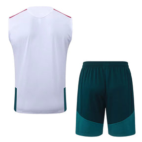 Completino Canottiera Real Madrid 26/27 Uomo Bianco e Verde | Kit Allenamento