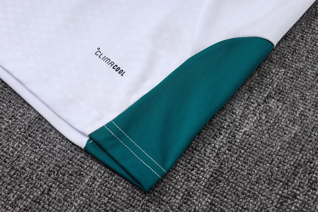 Completino Canottiera Real Madrid 26/27 Uomo Bianco e Verde | Kit Allenamento