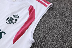 Completino Canottiera Real Madrid 26/27 Uomo Bianco e Verde | Kit Allenamento