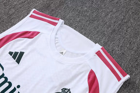 Completino Canottiera Real Madrid 26/27 Uomo Bianco e Verde | Kit Allenamento