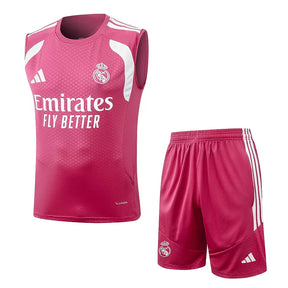Completino Canottiera Real Madrid 26/27 Uomo Rosa | Kit Allenamento