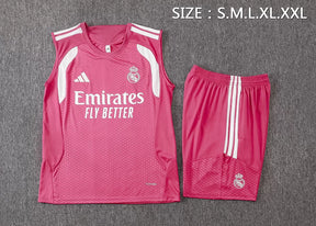 Completino Canottiera Real Madrid 26/27 Uomo Rosa | Kit Allenamento