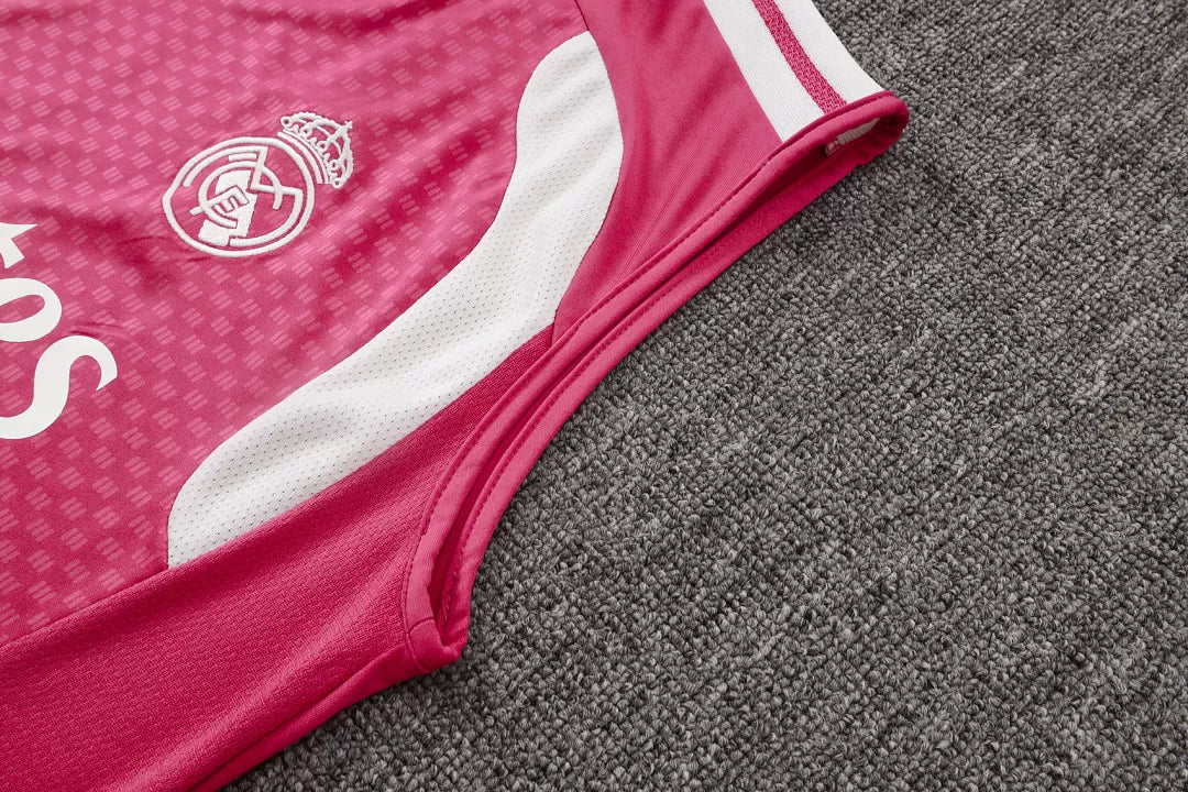 Completino Canottiera Real Madrid 26/27 Uomo Rosa | Kit Allenamento