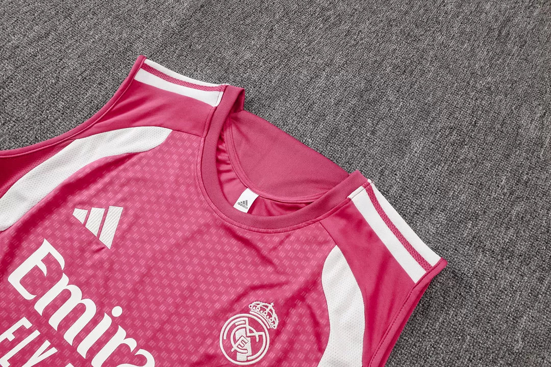 Completino Canottiera Real Madrid 26/27 Uomo Rosa | Kit Allenamento