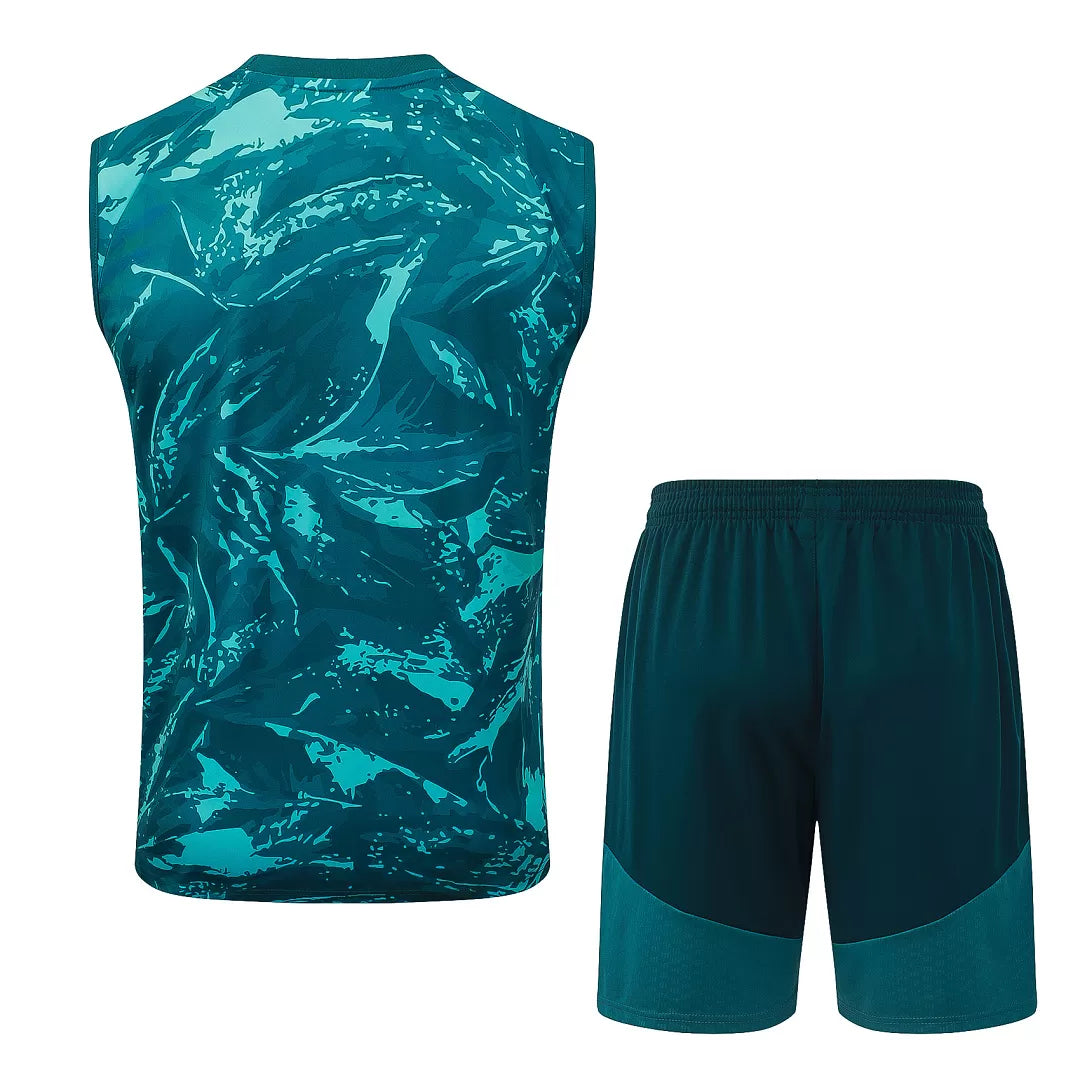 Completino Canottiera Real Madrid 26/27 Uomo Verde Acqua | Kit Allenamento