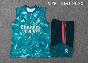 Completino Canottiera Real Madrid 26/27 Uomo Verde Acqua | Kit Allenamento