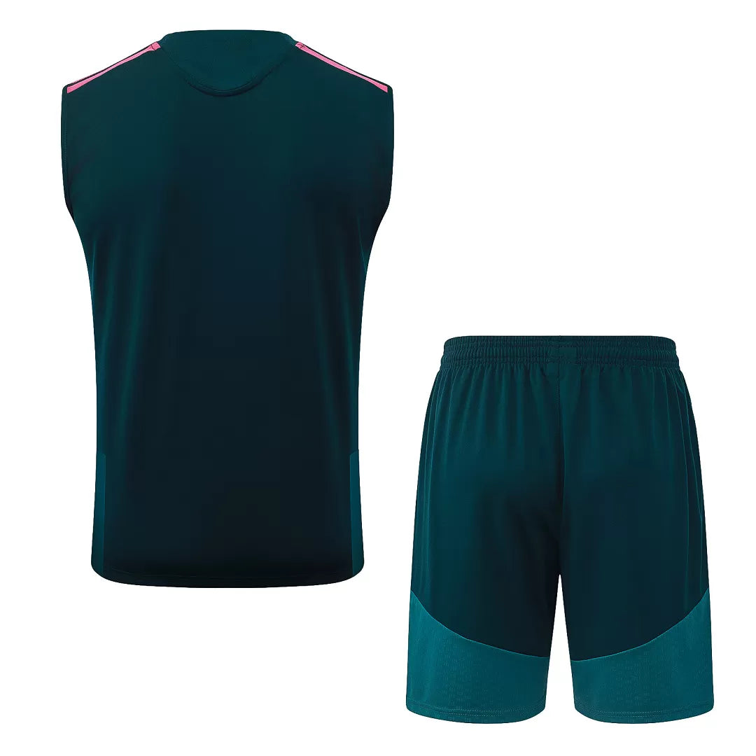 Completino Canottiera Real Madrid 26/27 Uomo Verde Petrolio | Kit Allenamento