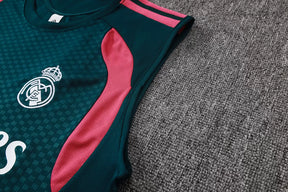 Completino Canottiera Real Madrid 26/27 Uomo Verde Petrolio | Kit Allenamento